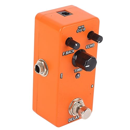 HERCHR - Electric Guitar Effect Device, Single Block Effector Guitar Effects Pedal Mini Modulation Amplifier Simulation Pedal for Guitar Enthusiast(Delay)