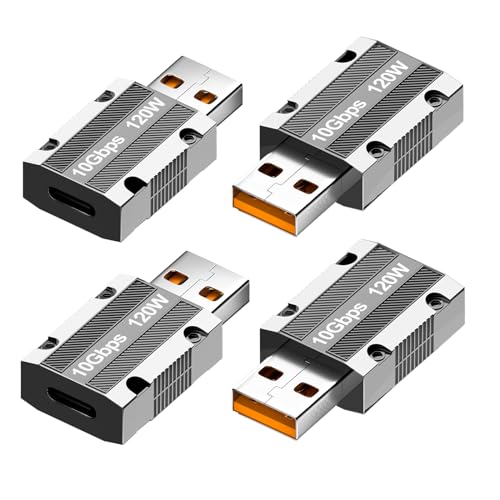 WLGQ adaptadores USB C Van de Hembras a machos USB 3.1, USB a a c, con transmisión de Datos de 10 Gbps y Carga pd120w (4 Piezas)