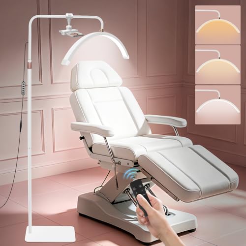Diesisa Lampe Demi Lune Extension De Cils: Luminosité réglable Lampe Demi Lune - Avec support pour téléphone - TêTe De Lampe Rotative à 360° - Utilisé Pour Les Extensions De Cils, Les Tatouages -Blanc