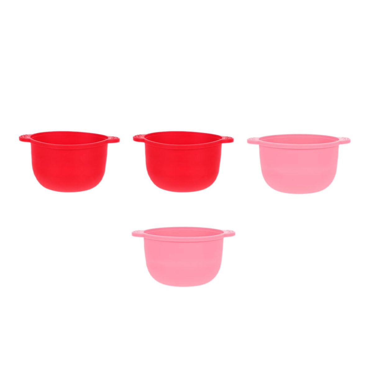 SHINEOFI 4pcs Large Capacity Silicone Folding Waxing Bowl for Hair Removal, Sturdy and Safe to Use, Convenient to Carry, Heat Resistant from Minus to 230 Celsius Degrees