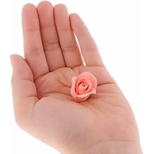 Global Sugar Art Rose Sugar Edible Cake Flowers, Peach, Unwired Very Small, 18 Count by Chef Alan Tetreault