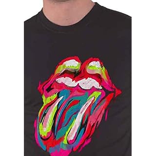 The Rolling Stones T Shirt Sixty Brushstroke Tongue Nouveau Officiel Homme Noir Size L - Les Beatles, Paul McCartney, John Lennon, RIngo Starr, George Harrison The Rolling Stones T Shirt Sixty Brushstroke Tongue Nouveau Officiel Homme Noir Size L – Image 3