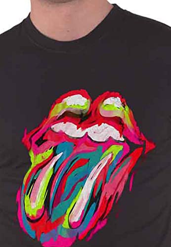The Rolling Stones T Shirt Sixty Brushstroke Tongue Nouveau Officiel Homme Noir Size L - Les Beatles, Paul McCartney, John Lennon, RIngo Starr, George Harrison The Rolling Stones T Shirt Sixty Brushstroke Tongue Nouveau Officiel Homme Noir Size L – Image 4