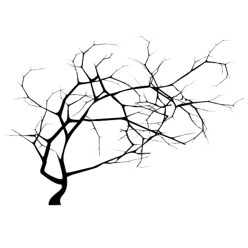Bold Tree Shrub Reusable Stencil A3 A4 A5 & Bigger Sizes Shabby Chic / T13 (PVC Reusable Stencil, A4 Size - 210 x 297 mm, 8.3 x 11.7 in)