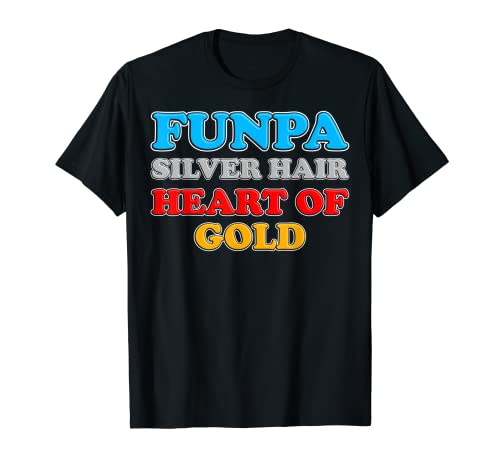 Corazón de pelo plateado de oro Funpa Camiseta