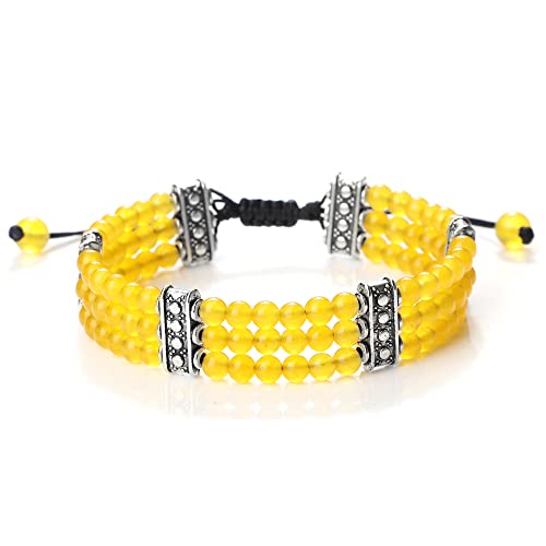 Bracelet oeil de tigre 4mm et onyx, le cadeau de yoga unisexe parfait