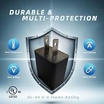 5V1A USB Charger Block for Wall Outlet (UL Certified, Black, 2pcs), 5W Power Adapter Plug for Cell Phones, Tablets, Earphones, Power Banks, Smart Wearables, Toys and More Electronic Gadgets
