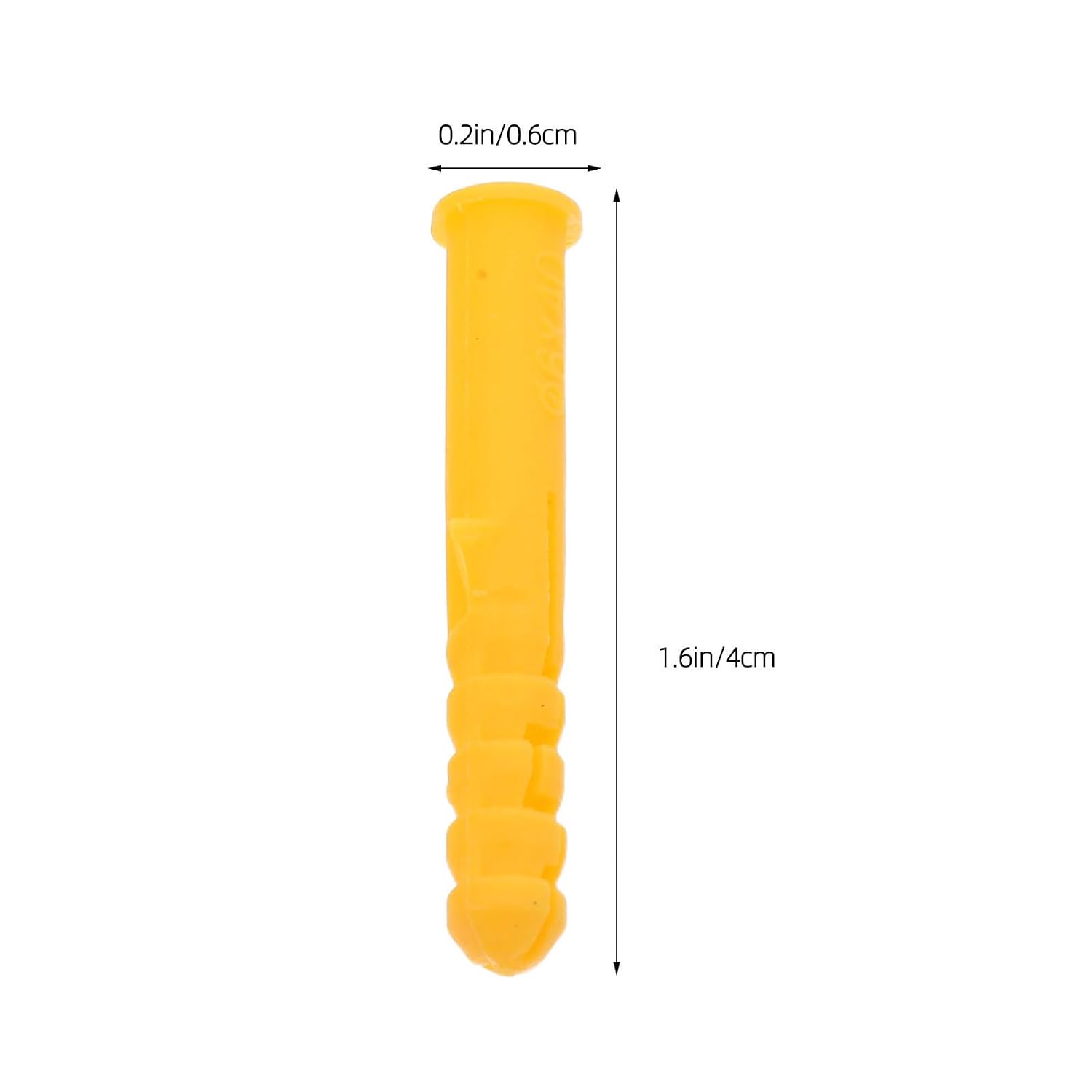 Wall Expansion Tubes that Expand on Two Opposing Sides 200pcs Plastic Yellow High Impact Resistance, Self-Drilling Drywall Expansion Plugs for Secure Anchoring in Hollow Walls