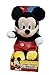 Dsney Famosa Softies - Peluche Mickey Flopsie Vestido Clasico, en Rojo y Negro 25cm Calidad Soft Blister- Famosa 760010781