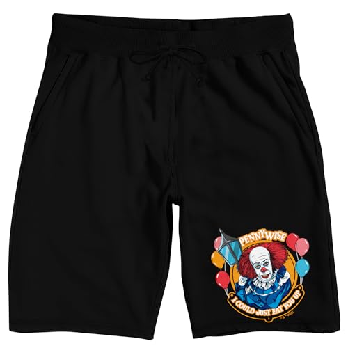 Bioworld IT Pennywise I Could Just Eat You Up Men's Black Sleep Pajama Shorts