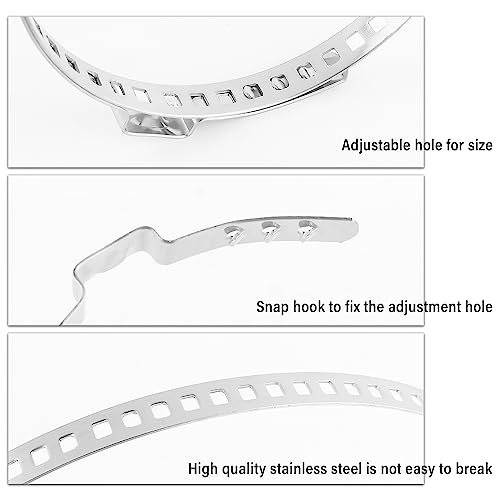 Image of 10PCS CV Boot Clamps Kit,Stainless Steel CV Axle Boot Clamp Tool,Adjustable CV Boot Banding Tool for Car Accessories Replacement