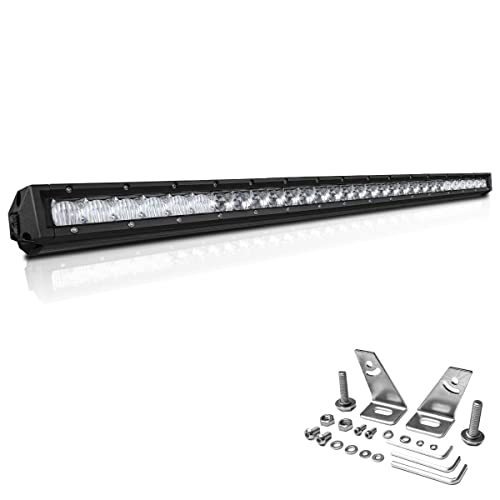 Rigidhorse 32 Inch LED Light Bar, 400W Flood & SpotBeam Combo Straight Single Row 40000LM Off Road Driving Fog Lamp Marine Boating Light bar for Pickup SUV ATV UTV Truck by Rigidhorse - Used condition - US$31.93