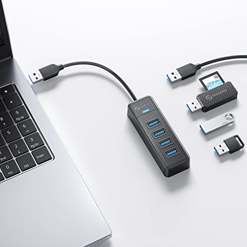 PHIXERO USB Port Hub, USB 3.0 Data Hub, schwarz Cover