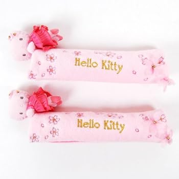 Toy Hello Kitty Auto Seat Belt Cover Pad 2pcs Pink Book