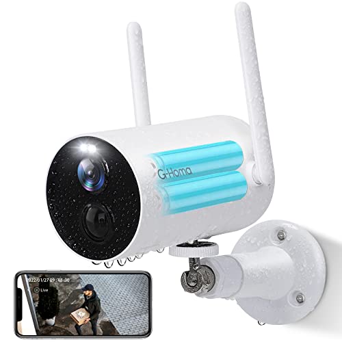 G-Homa Wireless Outdoor Security Camera | 1080P HD Video | Color Night Vision | Siren Alarm | 2-Way Audio | Waterproof | AI Motion Detection | SD/Cloud Storage
