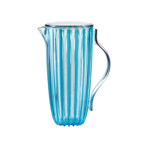 Guzzini 'DOLCEVITA' Pitcher with Lid (ISCC+) Turquoise with Lid Modern Organic Plastic 1.75L Ergonomic Handle by Guzzini - Used condition - US$56.53