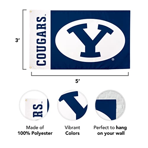 Desert Cactus Brigham Young University Flag Cougars Byu Cougs Flags Banners 100% Polyester Indoor Outdoor 3X5 (Team Name) #TOP1