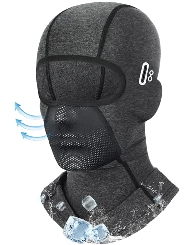 Image of Balaclava Face Mask with Glasses Holes for Men Women Summer Cooling Shiesty Mask Sun UV Protection for Motorcycle Work Ski