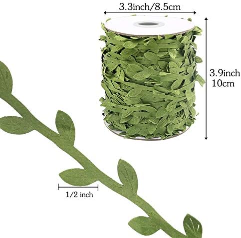 tenn well Artificial Leaf Vine Ribbon, 100M Garland Fake Vines for Room Decor Wedding, Party, Garden, Wall Decor (Green)