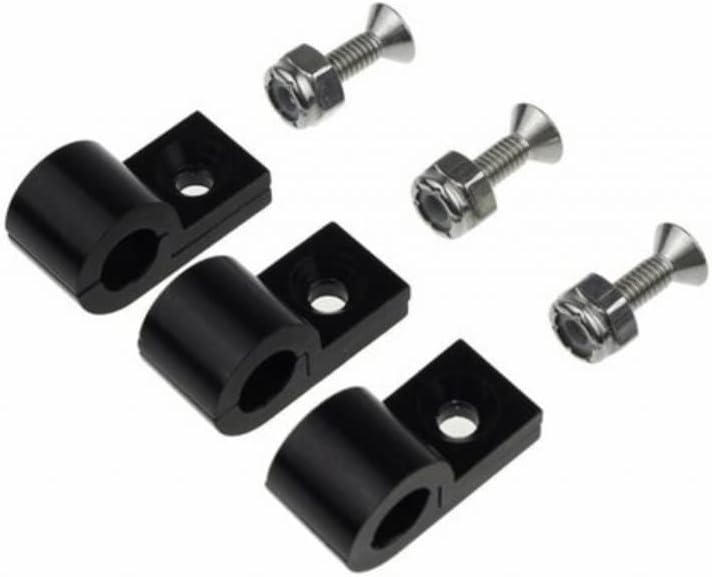 Red Horse Performance Aluminum Line Clamps 3/8in. | 6pcs Per Package | Black