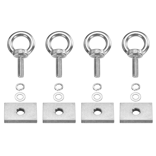 Boulons oculaires M8 x 25 mm anneau de levage acier inoxydable 304 écrous rondelles x4 PATIKIL