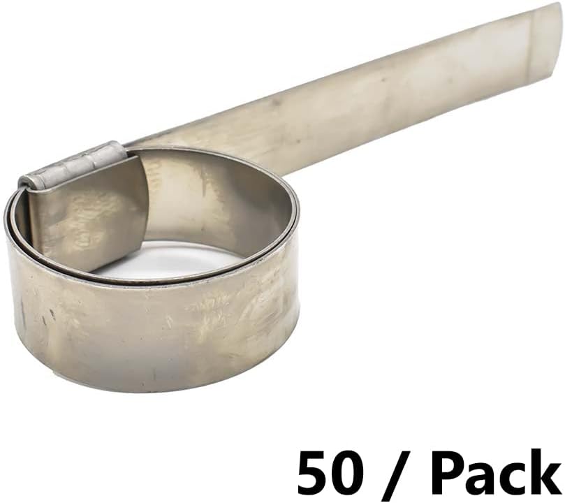 Interstate Pneumatics H719-9-50PK 5/8 Inch Wide Stainless Steel Preformed Band Clamp for 1 Inch Hose - 50 Pack