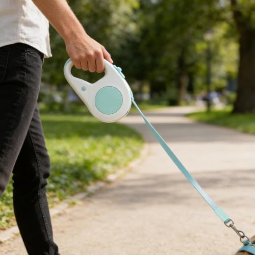 Laisse rétractable pour chien 5m de camping et randonnée avec ruban extensible lumineux - 3