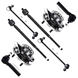 SCITOO 8pcs Wheel Hub Assembly Suspension Kit - Fit for Chrysler Town & Country for Dodge Grand Caravan Front Sway Bar Link Inner & Outer Tie Rod End Wheel Hub Bearing - 515136