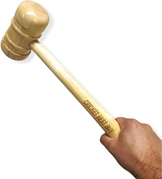 CBB Cricket Bat Mallet and Cone Combo Hammer Wooden Knocking Applying Rubber Grip, One Size