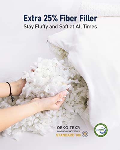 Wemore Side Sleeper Pillow For Neck And Shoulder Pain Relief, Adjustable Shredded Memory Foam Pillow, Neck Pillow For Pain Relief Sleeping, Cervical Support Pillow, Curved Bed Pillow Queen Size, White #TOP2