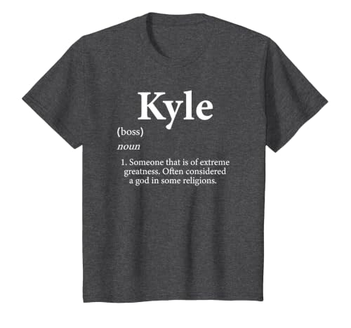 Kyle Definition Personalized Name Costume for Kyle T-Shirt, Youth, Dark Heather Grey, 4T