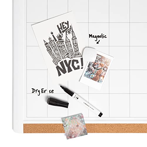 U Brands Magnetic Dry Erase Calendar White Board, 16" x 20", White Pin-It Frame, Includes Marker and Magnet by U Brands - Image 6