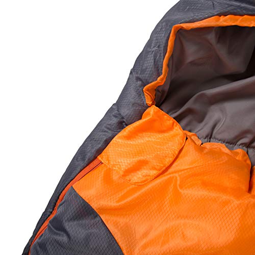 Stansport Glacier Mummy Sleeping Bag 3.1 Lb, Orange, 86" L X 34" W #TOP2