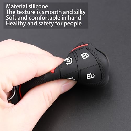 TANDRIVE Key Fob Cover for 2026 2025-2021 Chevy Tahoe Suburban GMC Yukon, 6 Button, Silicone, 2-Pack, Black by TANDRIVE - Image 5