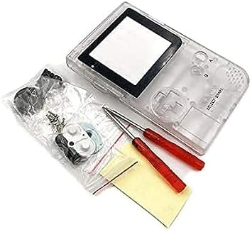 Housing Cover Full Case Shell for Gameboy Pocket Shell Hard Case with Screen Lens and Buttons for GBP Console Clear