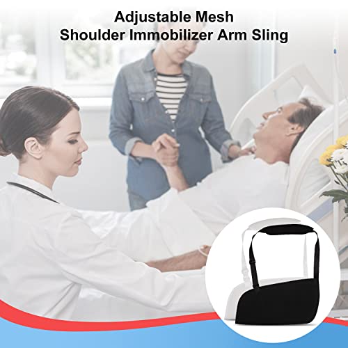 Supregear Arm Sling, Adjustable Mesh Shoulder Immobilizer Arm Sling For Shower Breathable Medical Shoulder Elbow Support For Women Men, Fits Left/Right Arm, White #TOP6