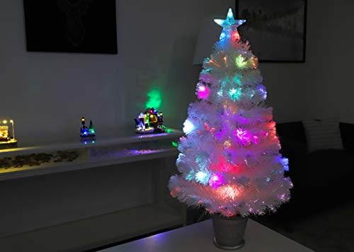 Christmas Concepts 3ft (36 Inch) Fibre Optic Irridsecent Christmas Tree with LED Lights (Irridescent Colour Change)