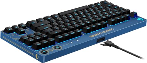PRO Tastiera Gaming Meccanica - Design Ultraportatile Tenkeyless, Cavo USB Rimovibile, Tasti Retroilluminati LIGHTSYNC RGB, Edizione Ufficiale League of Legends, Blu/Oro, Layout US - Tastiera gaming - Immagine 3