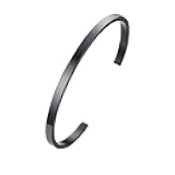 Women's Men's Stainless Steel Open Simple High Polished Bangle Bracelet