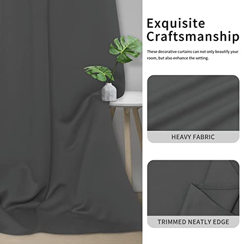 Image of Easy-Going Blackout Curtains for Bedroom, Solid Thermal Insulated Grommet and Noise Reduction Window Drapes, Room Darkening Curtains for Living Room, 2 Panels (42x54 in, Gray)