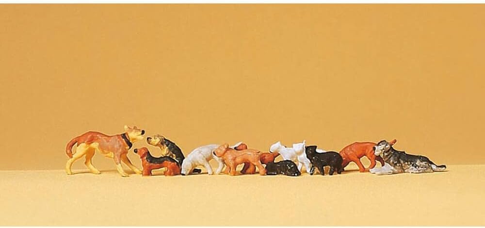 Amazon.com: Dogs & Cats (12) HO Scale Preiser Models : Arts, Crafts ...