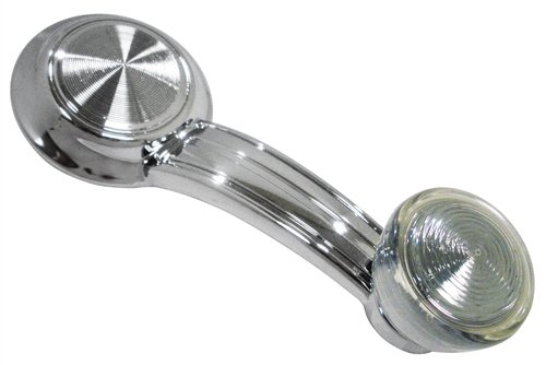 The Stop Shop 1968-1981 Deluxe Window Crank Handle with Knob, Chrome Handle and Clear Knob