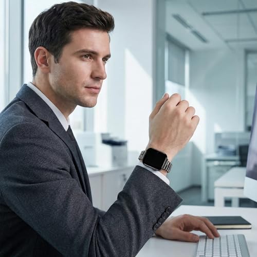 Correa para reloj con diseño irregular y diamantes miniatura 5