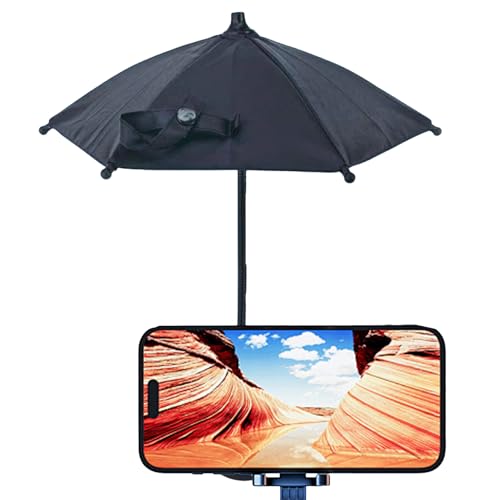 Magnetic Smartphone Umbrella Sunshade, Adjustable Anti-Glare Phone Cover Shield, 8.85in, Portable Sun Protector, Photography and Video Viewing for Outdoor Travel, Work, Hiking, Beach, Daytime