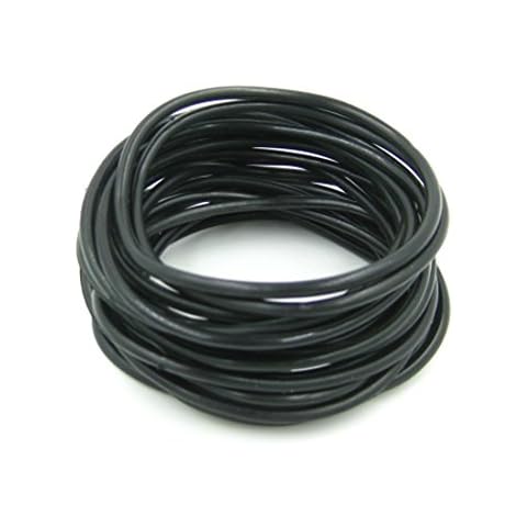 20 Piece Black Rubber Gummy Bracelets Silicone Jelly Wristbands Cover