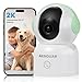 AKINGUAR 2K 3MP WLAN Überwachungskamera Innen, 2,4/5Ghz WiFi IP Kamera Indoor mit KI Personenerkennung, Bewegungserkennung, 2-Wege-Audio, IR-Nachtsicht, One-Touch Call, Kompatibel mit Alexa,Grün