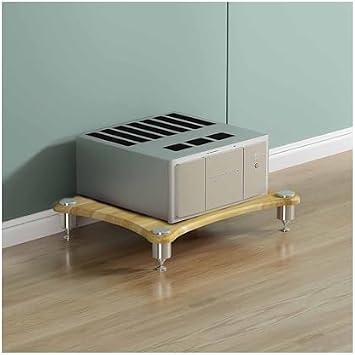 AV Media Cabinet Stand Audio Tower Rack Corner TV Stand Modern Stereo Racks and Stands Audio Component Rack for Living, Gaming, Recording RoomWhite,23.6x18.9x24.4in Pomelo Wood 23.6x18.9x3.9in