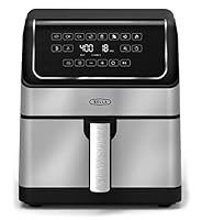 bella 8 Qt Digital Air Fryer with TurboCrisp Technology, Large Family Size Nonstick Cooking Basket and Crisping Tray, Multiple Preset Functions, Auto Shutoff, Silver, 1750 Watt
