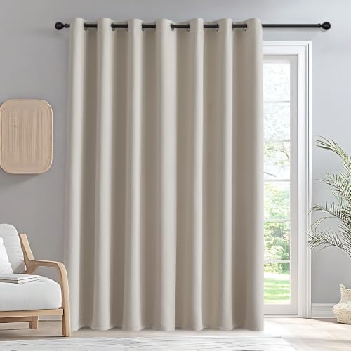 IGEMAEVE Blackout Curtains for Living Room Cream 100" W x 96" L