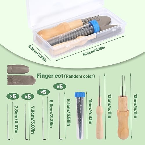 Image of Yizzvb Needle Felting Tools, 4 Sizes Felting Needles with Needle Bottle Felting Tool Holders, Complete Needle Felting Tools Kit Needle Felting Supplies for Beginner Professional (Pack of 3)